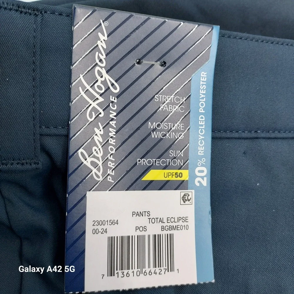 Ben‎ Hogan Performance Golf Pants Mens 40x30 Navy Blue Stretch Total Eclipse NEW